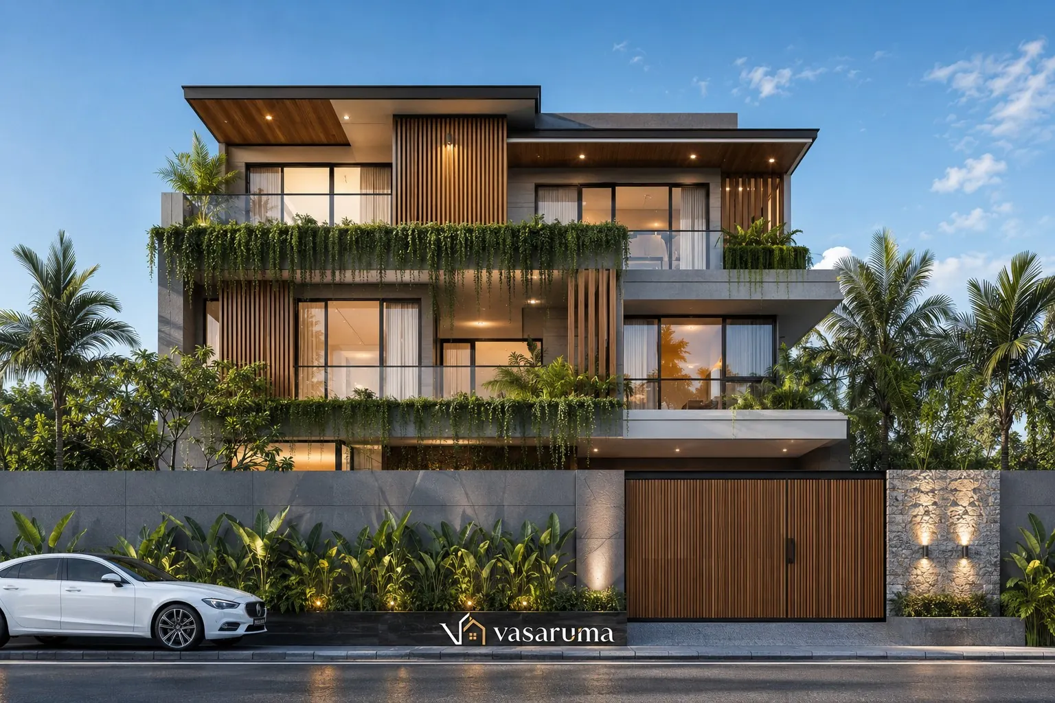 Desain Tropis Kontemporer Kemang